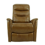 Antonio Leather Power Swivel Recliner - Buckskin