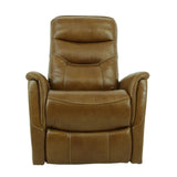 Antonio Leather Power Swivel Recliner - Buckskin