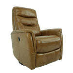 Antonio Leather Power Swivel Recliner - Buckskin - Additional View 1