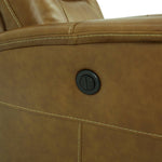 Antonio Leather Power Swivel Recliner - Buckskin - Additional View 2