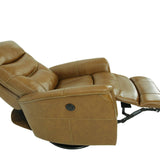 Antonio Leather Power Swivel Recliner - Buckskin - Additional View 4