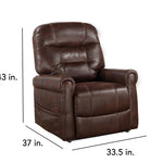 Steve Silver Furniture - Ottawa Lift Chair w/ Heat and Massage - Walnut - Dark Brown Steel|Fabric - Chairs - Additional View 1