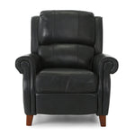 Bradenton Leather Push Back Recliner - Blueberry