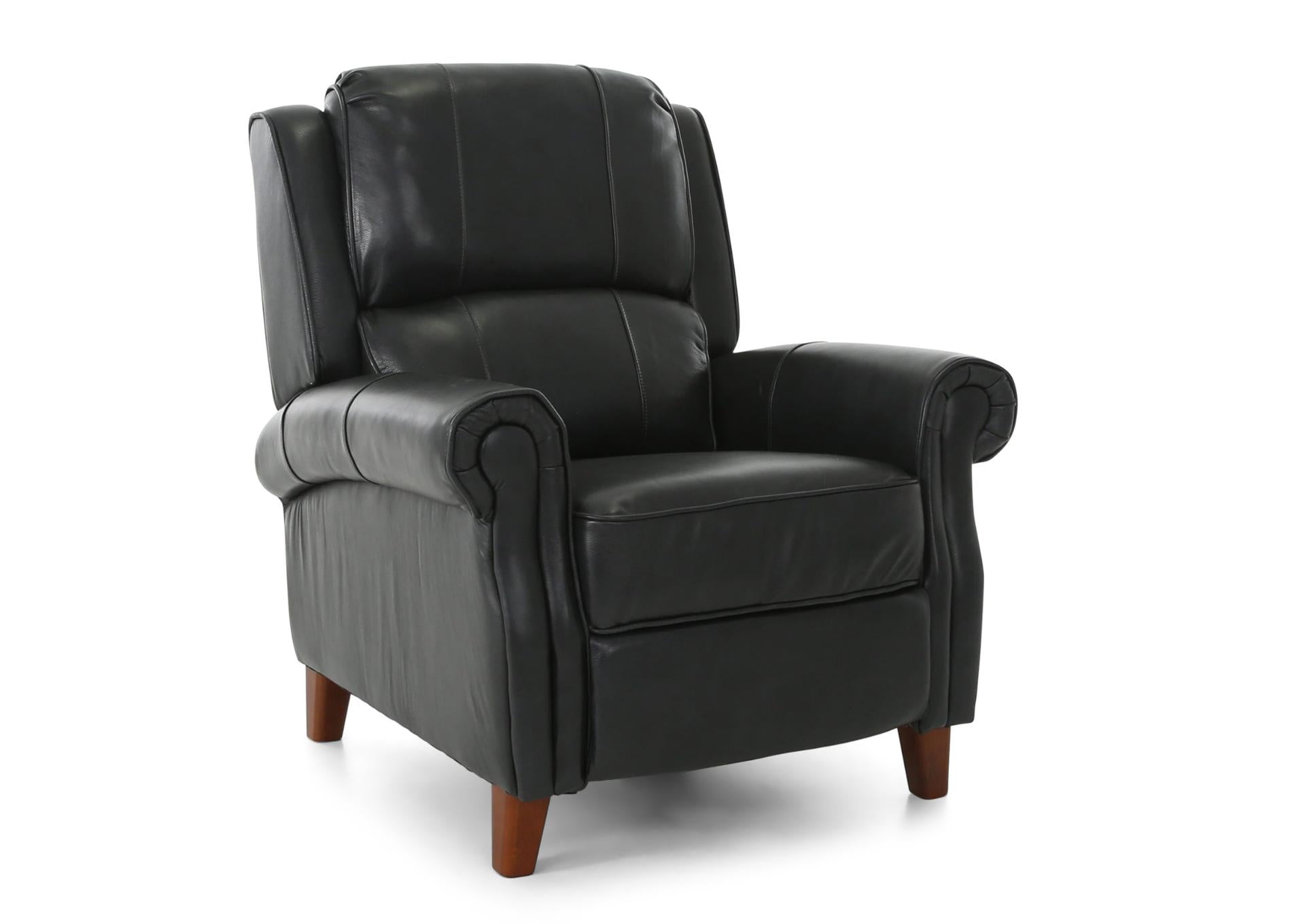 Bradenton Leather Push Back Recliner - Blueberry - Additional View 1