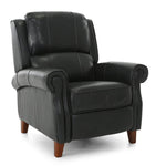 Bradenton Leather Push Back Recliner - Blueberry - Additional View 1
