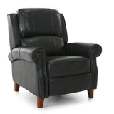 Bradenton Leather Push Back Recliner - Blueberry - Additional View 1