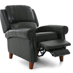Bradenton Leather Push Back Recliner - Blueberry - Additional View 2