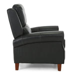 Bradenton Leather Push Back Recliner - Blueberry - Additional View 3