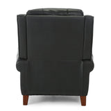 Bradenton Leather Push Back Recliner - Blueberry - Additional View 4