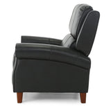 Bradenton Leather Push Back Recliner - Blueberry - Additional View 5