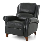 Bradenton Leather Push Back Recliner - Blueberry - Additional View 6