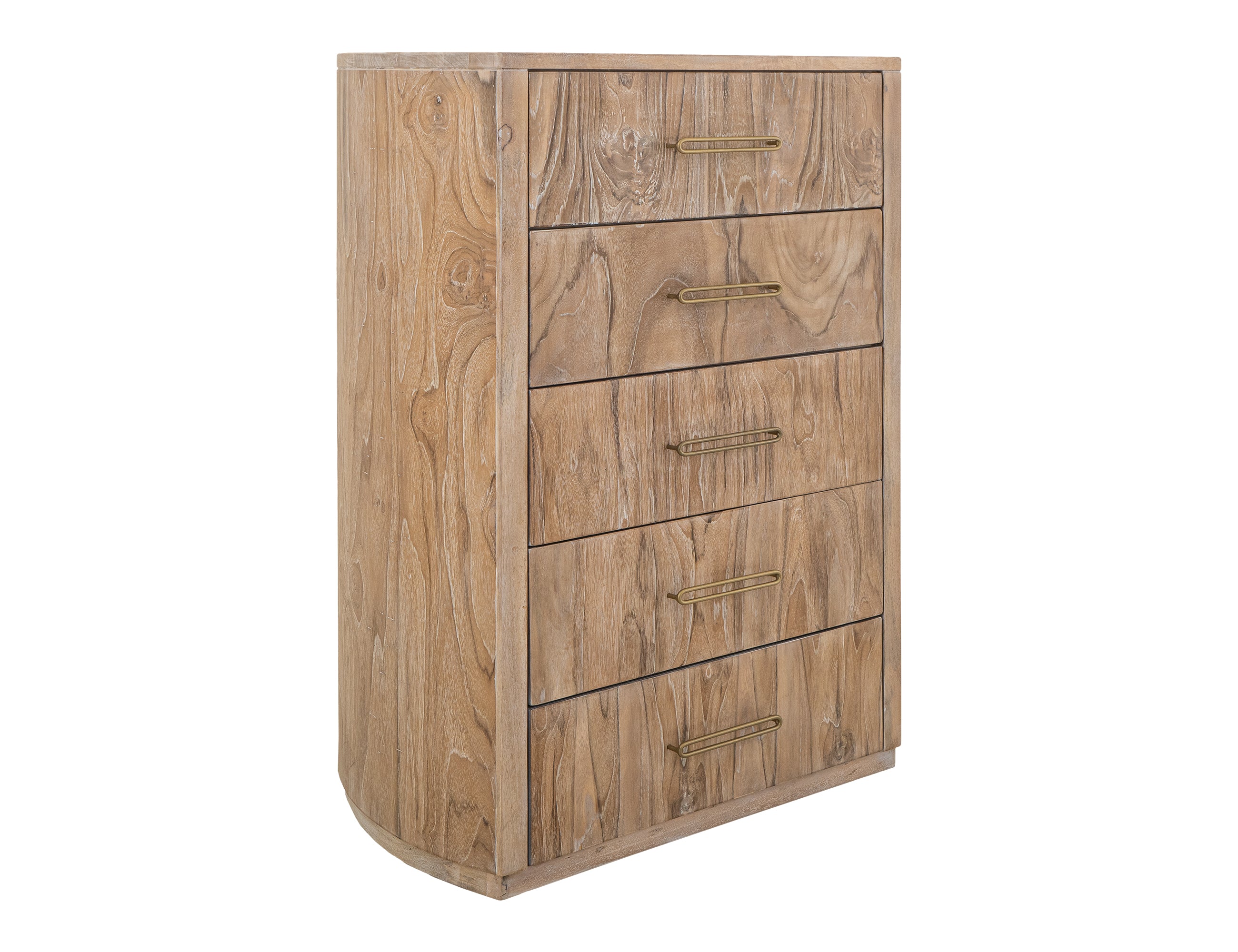International Furniture Direct - RIVERBEND CHEST - Light Brown Wood - Chests