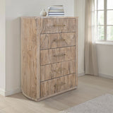 International Furniture Direct - RIVERBEND CHEST - Light Brown Wood - Chests - Additional View 2
