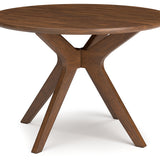 Ashley Furniture - Lyncott Round Dining Table - Dark Brown Wood - Tables