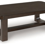 Ashley Furniture - BRECKINGTON COCKTAIL TABLE - Dark Brown Wood - Tables