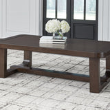 Ashley Furniture - BRECKINGTON COCKTAIL TABLE - Dark Brown Wood - Tables - Additional View 1