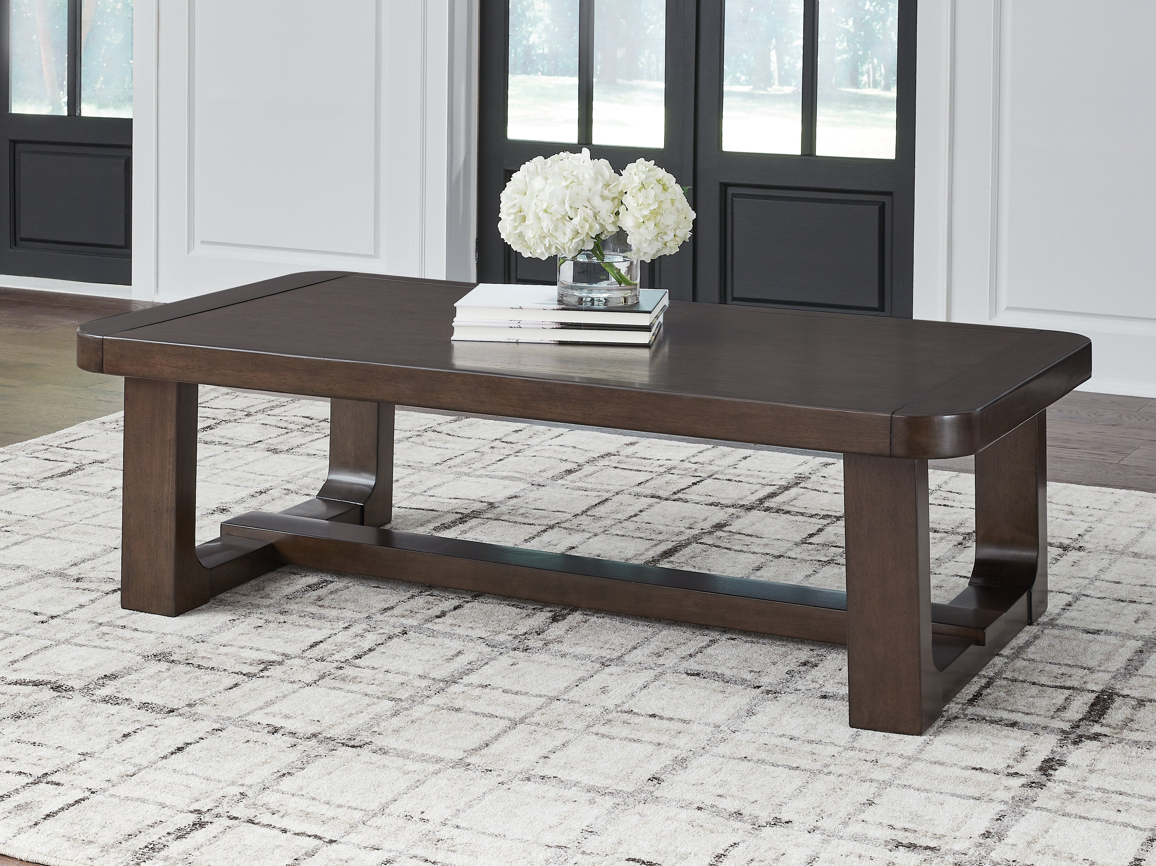 Ashley Furniture - BRECKINGTON COCKTAIL TABLE - Dark Brown Wood - Tables - Additional View 1