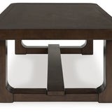 Ashley Furniture - BRECKINGTON COCKTAIL TABLE - Dark Brown Wood - Tables - Additional View 3