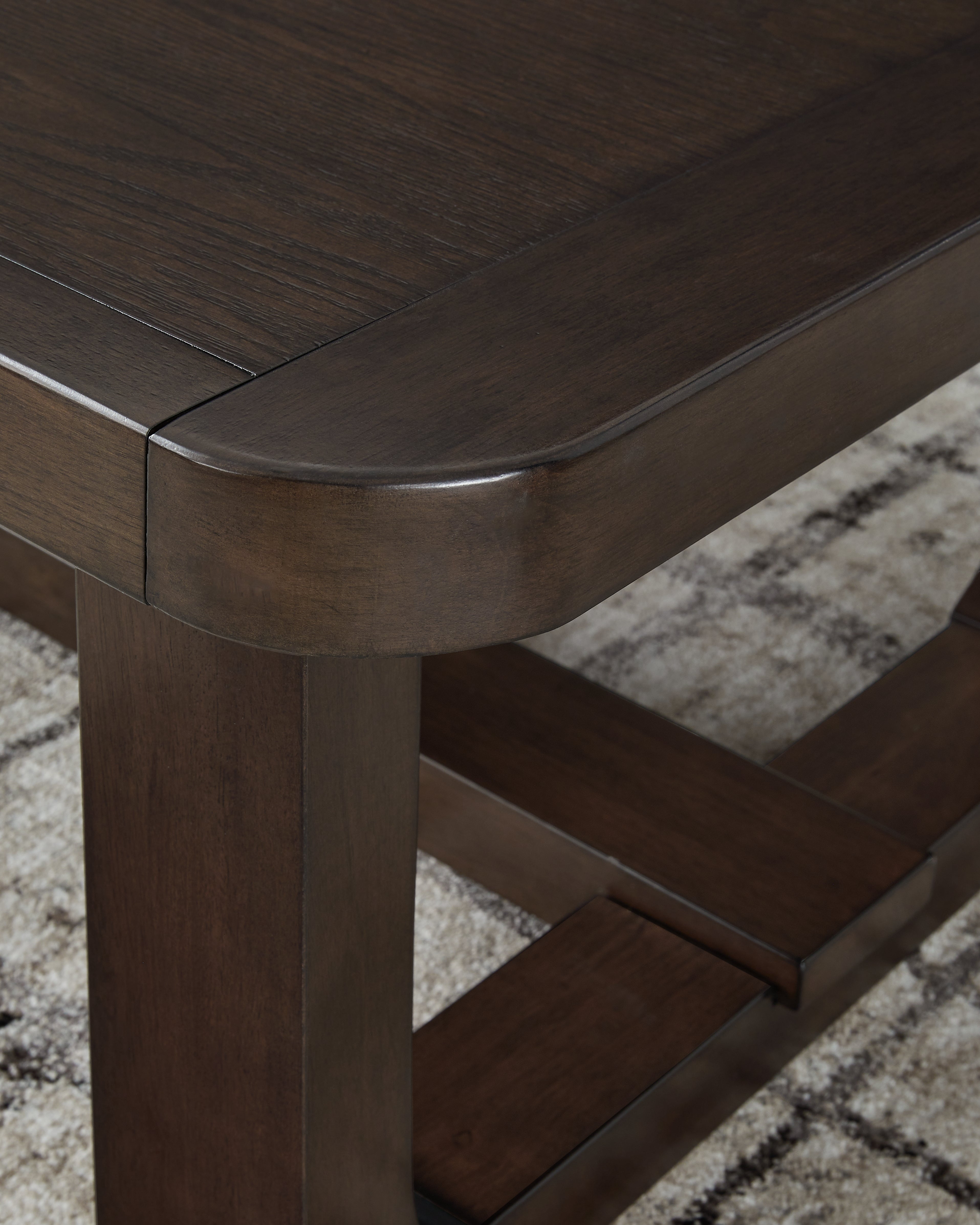 Ashley Furniture - BRECKINGTON COCKTAIL TABLE - Dark Brown Wood - Tables - Additional View 5