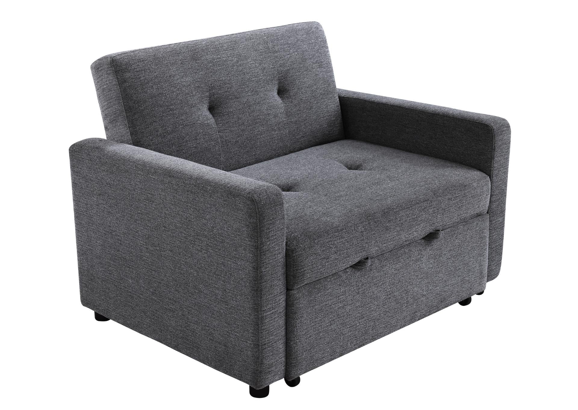 Noah Chair With Twin Sleeper - Gray - Additional View 1