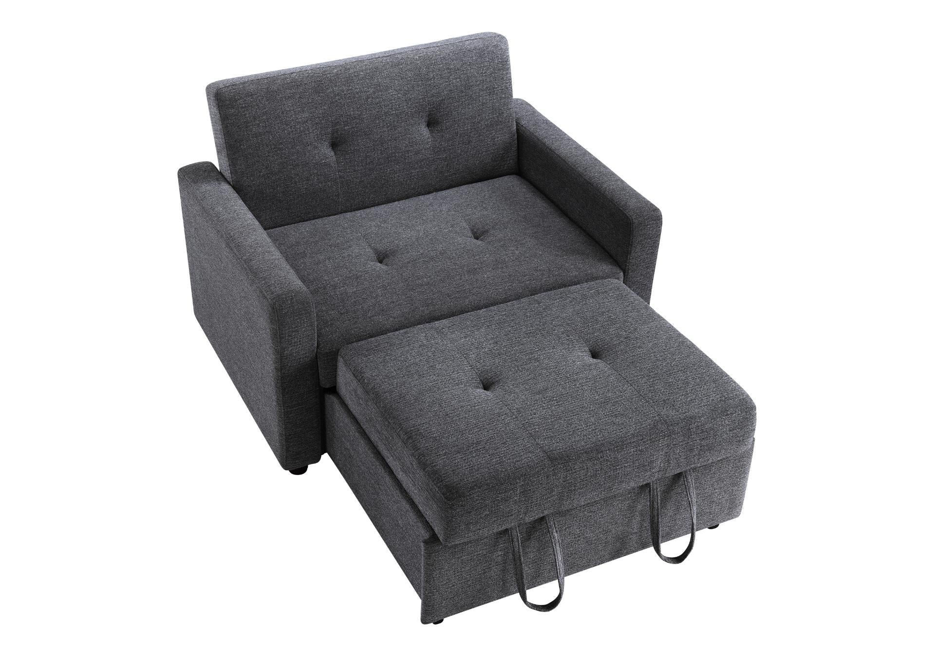Noah Chair With Twin Sleeper - Gray - Additional View 9
