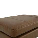 TRAFTON RUST LEATHER OTTOMAN - Additional View 2