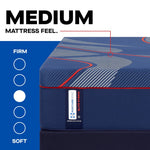Tempur Sealy - ALBANY II HYBRID MEDIUM QUEEN MATTRESS - Blue Fabric - Mattresses - Additional View 2