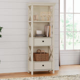 Ashley Furniture - BOLANBURG DISPLAY CABINET - White Wood - Cabinets - Additional View 1