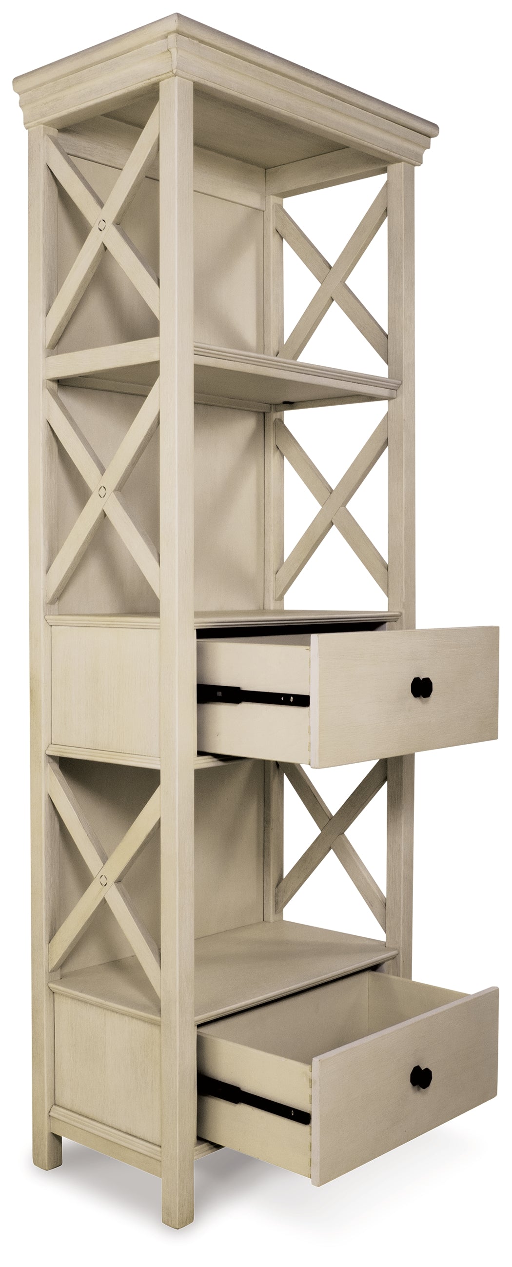 Ashley Furniture - BOLANBURG DISPLAY CABINET - White Wood - Cabinets - Additional View 3