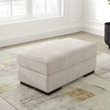 Ashley Furniture - HIGH PROFILE TAUPE OTTOMAN - Beige Fabric - Ottomans - Additional View 1