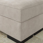 Ashley Furniture - HIGH PROFILE TAUPE OTTOMAN - Beige Fabric - Ottomans - Additional View 5
