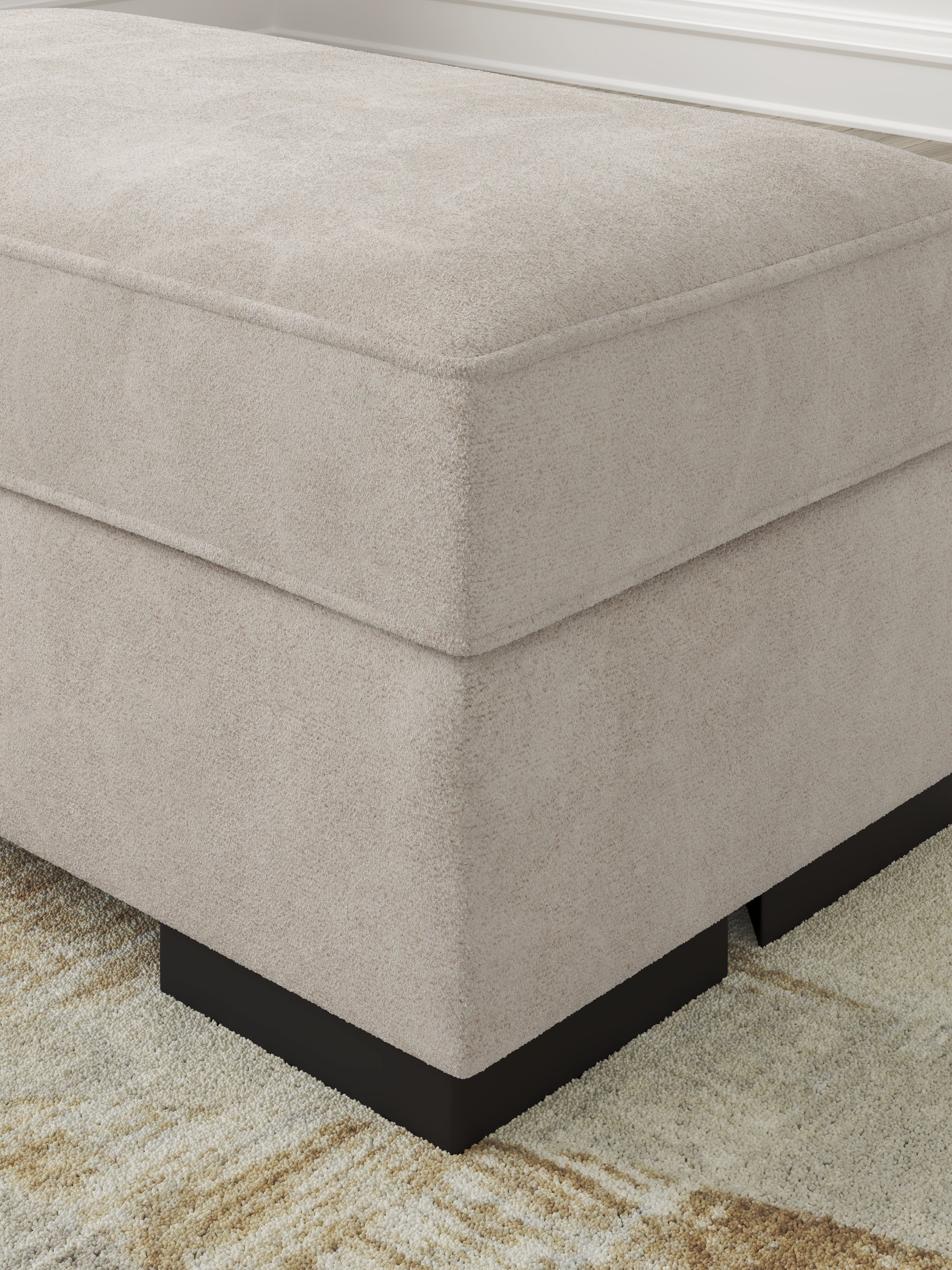 Ashley Furniture - HIGH PROFILE TAUPE OTTOMAN - Beige Fabric - Ottomans - Additional View 5