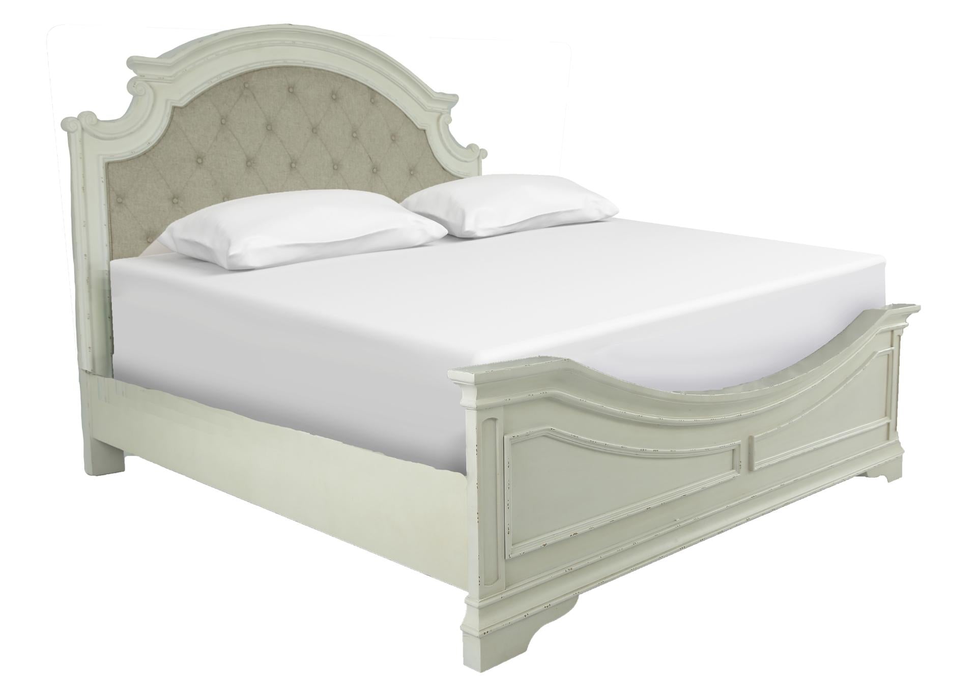 Haven White King Upholstered Bed - Additional View 1