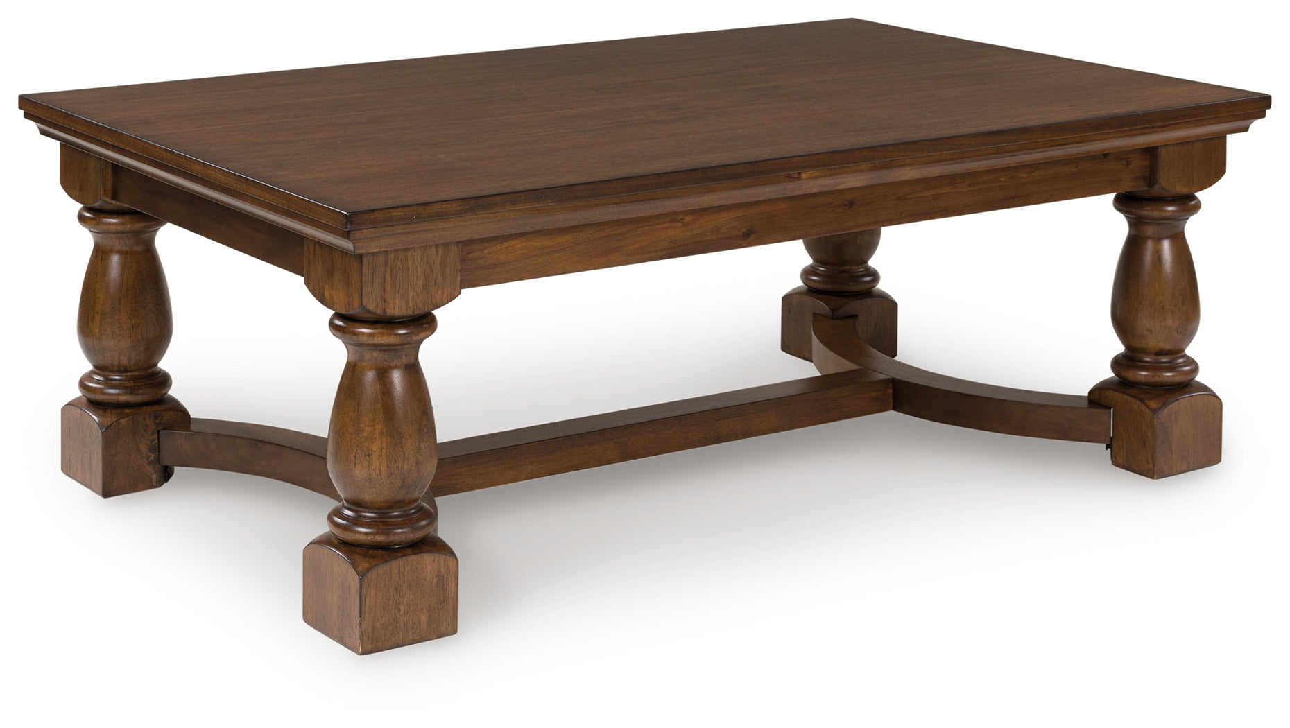 Ashley Furniture - STURLAYNE COCKTAIL TABLE - Dark Brown Wood - Tables