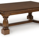 Ashley Furniture - STURLAYNE COCKTAIL TABLE - Dark Brown Wood - Tables