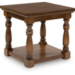 Ashley Furniture - STURLAYNE END TABLE - Dark Brown Wood - Tables