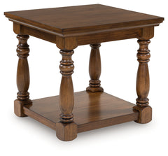Ashley Furniture - STURLAYNE END TABLE - Dark Brown Wood - Tables