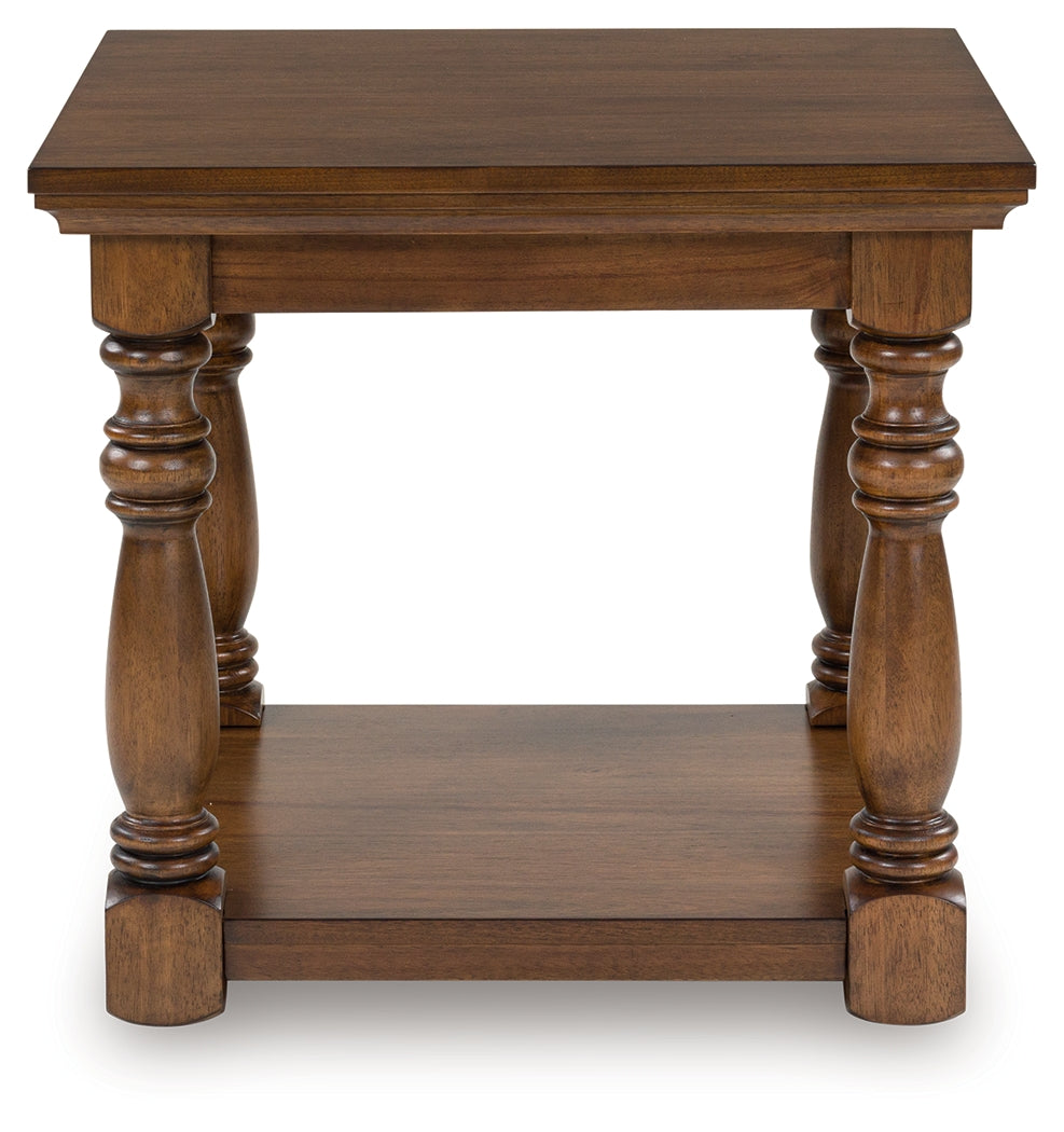 Ashley Furniture - STURLAYNE END TABLE - Dark Brown Wood - Tables - Additional View 2