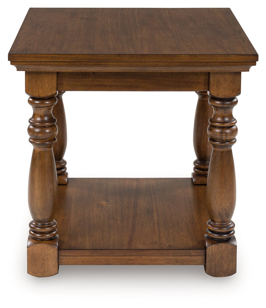 Ashley Furniture - STURLAYNE END TABLE - Dark Brown Wood - Tables - Additional View 3
