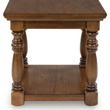 Ashley Furniture - STURLAYNE END TABLE - Dark Brown Wood - Tables - Additional View 3