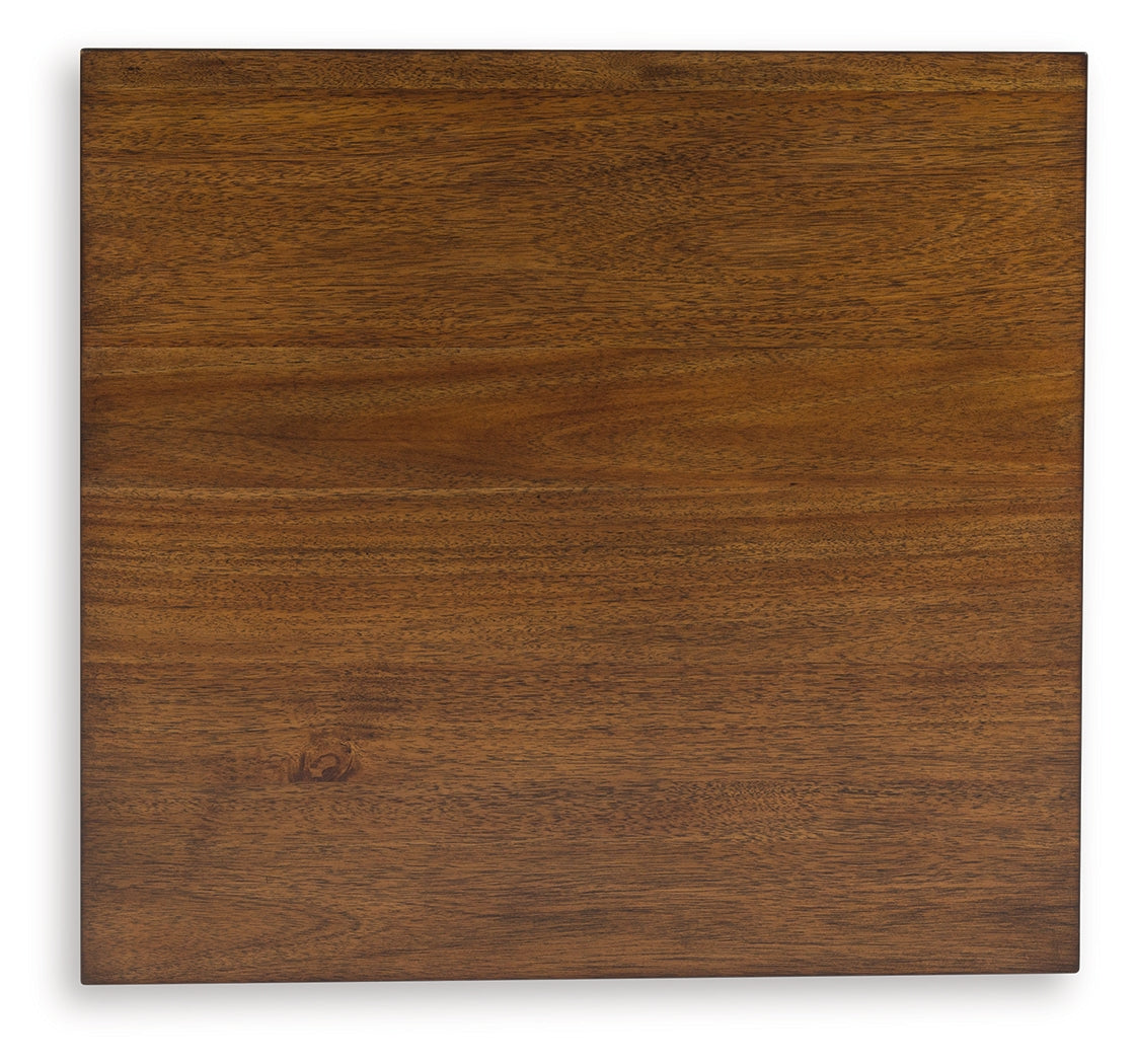 Ashley Furniture - STURLAYNE END TABLE - Dark Brown Wood - Tables - Additional View 4