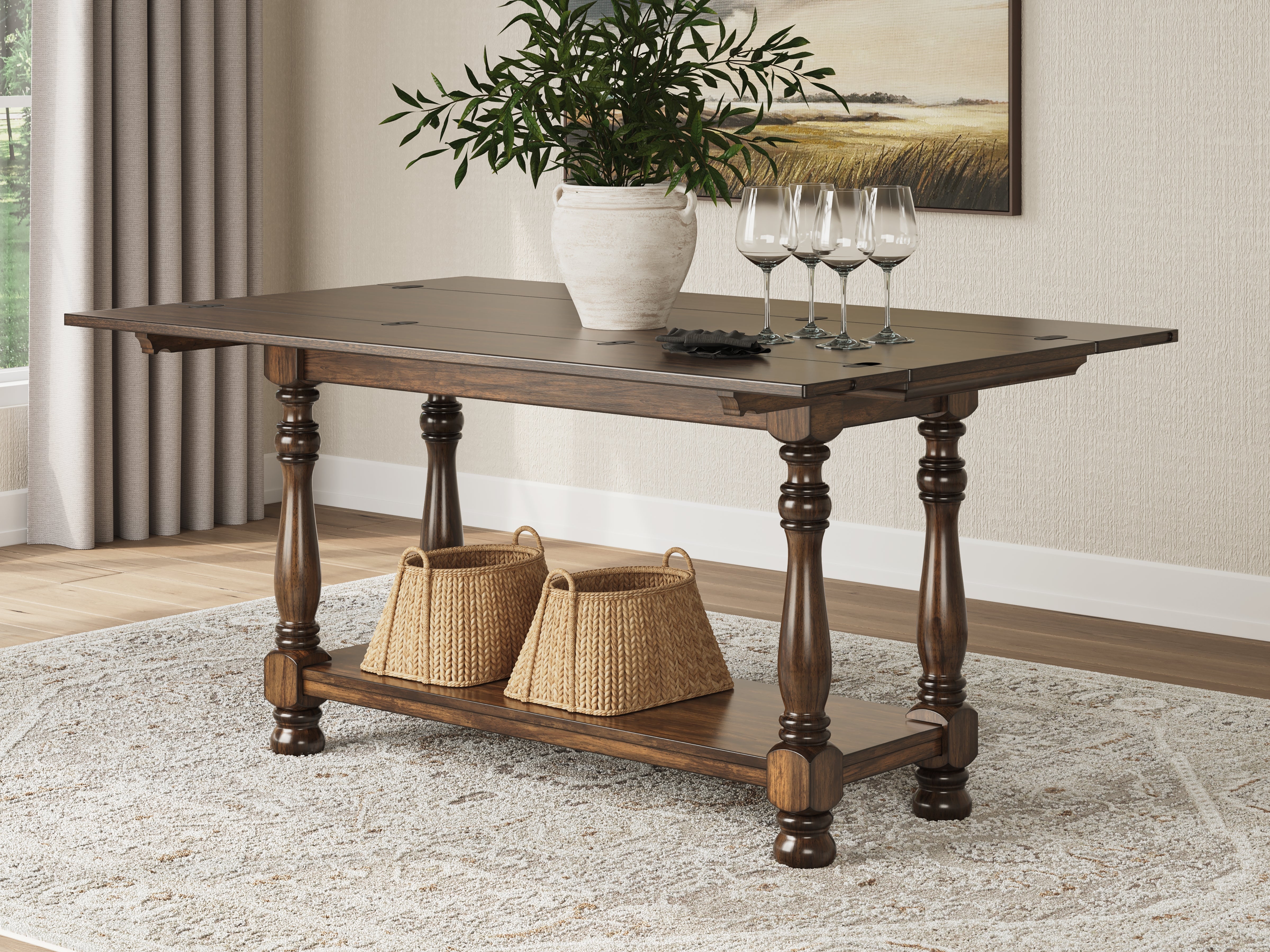 Ashley Furniture - STURLAYNE END TABLE - Dark Brown Wood - Tables - Additional View 6