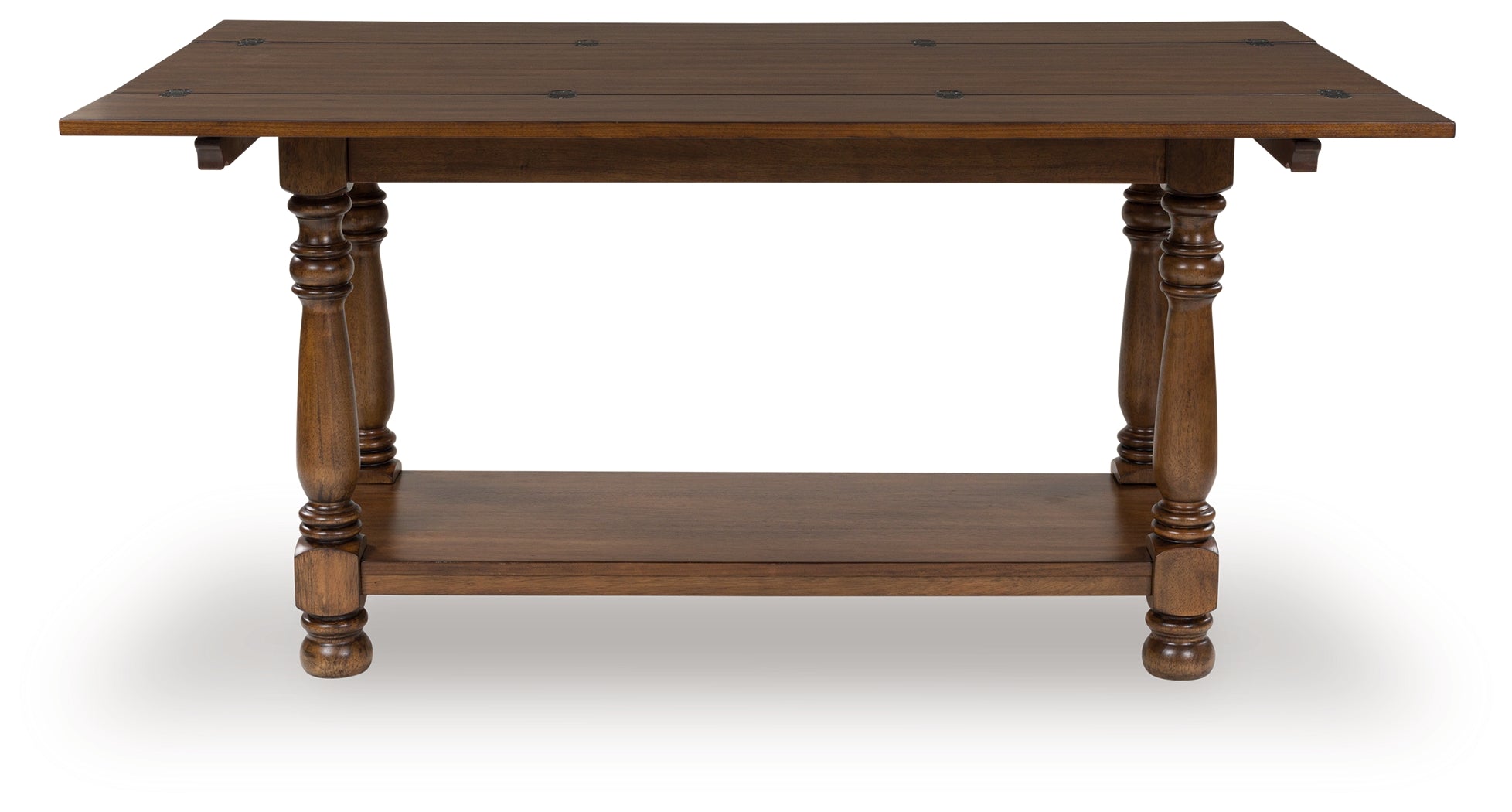 Ashley Furniture - STURLAYNE FLIP TOP SOFA TABLE - Dark Brown Wood - Tables - Additional View 3