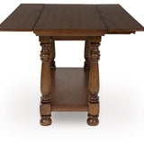 Ashley Furniture - STURLAYNE FLIP TOP SOFA TABLE - Dark Brown Wood - Tables - Additional View 5