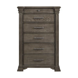Elements International - KINGS COURT GREY CHEST - Dark Gray Wood - Chests - Additional View 1