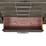 Elements International - KINGS COURT GREY CHEST - Dark Gray Wood - Chests - Additional View 5