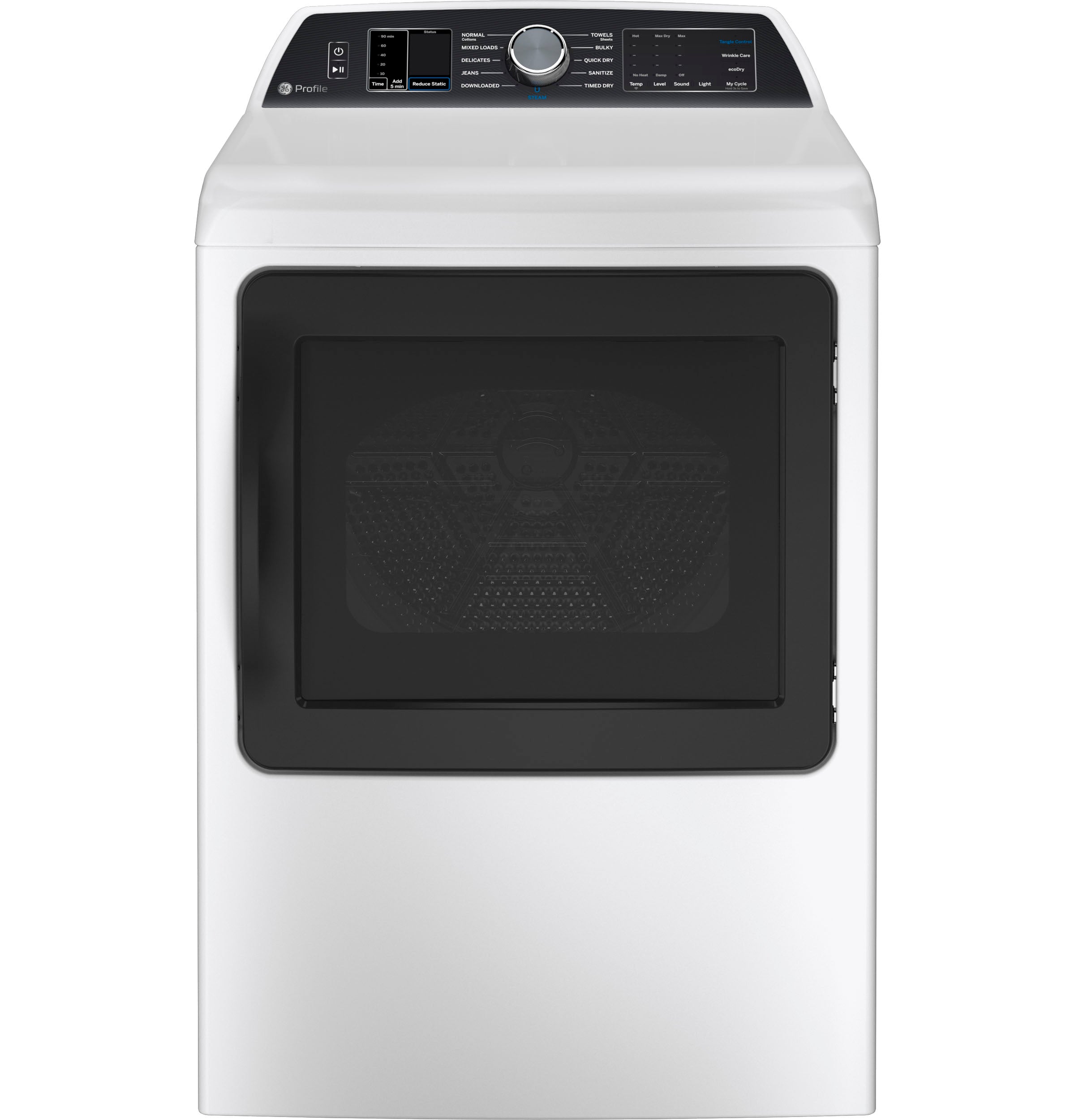 GE PROFILE WHITE 7.4CU ELECTRIC DRYER - White|Black - Dryers