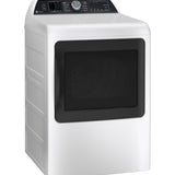 GE PROFILE WHITE 7.4CU ELECTRIC DRYER - White|Black - Dryers - Additional View 2