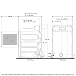 GE PROFILE WHITE 7.4CU ELECTRIC DRYER - White|Black - Dryers - Additional View 7