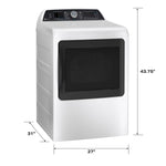 GE PROFILE WHITE 7.4CU ELECTRIC DRYER - White|Black - Dryers - Additional View 18